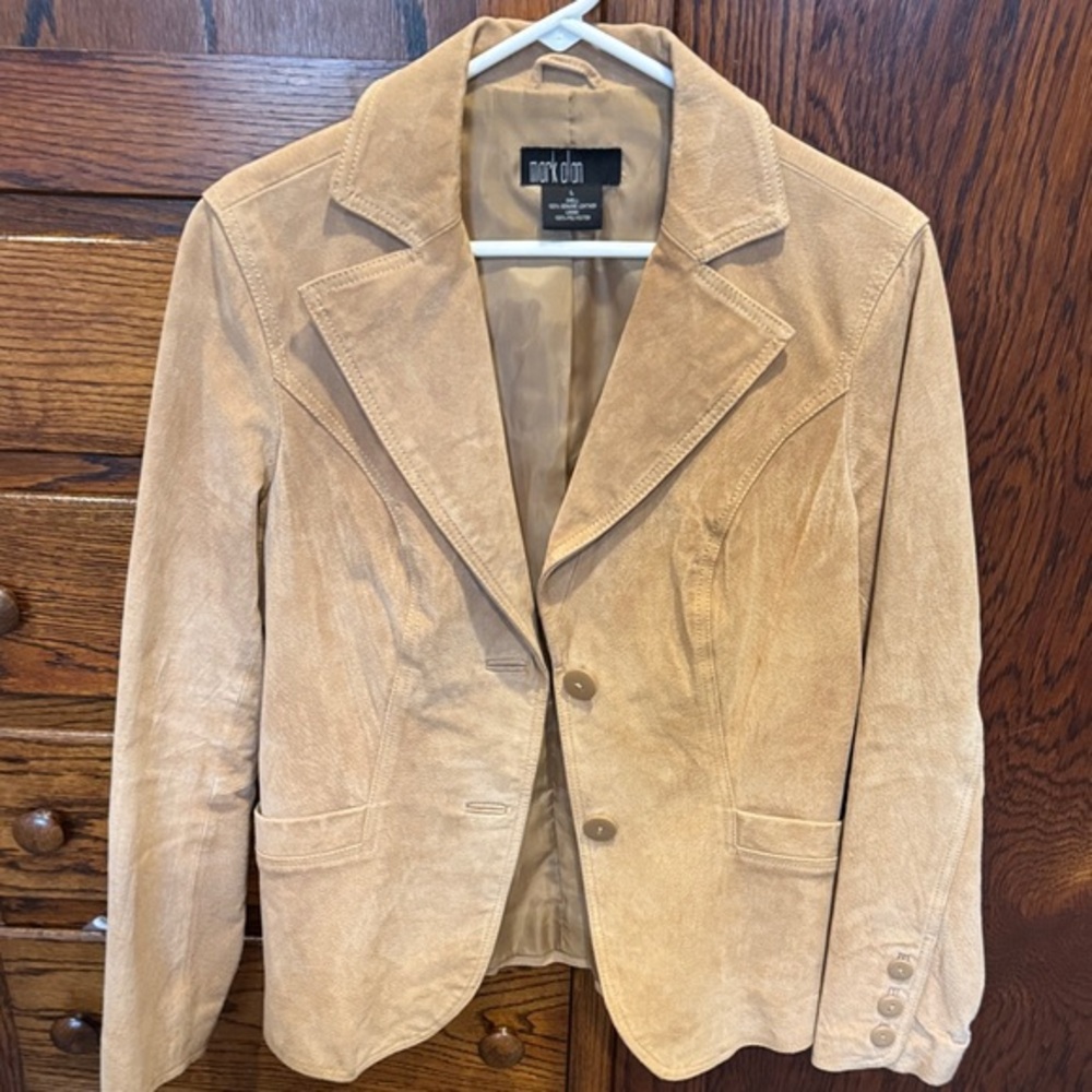 Women's Tan Suede Blazer